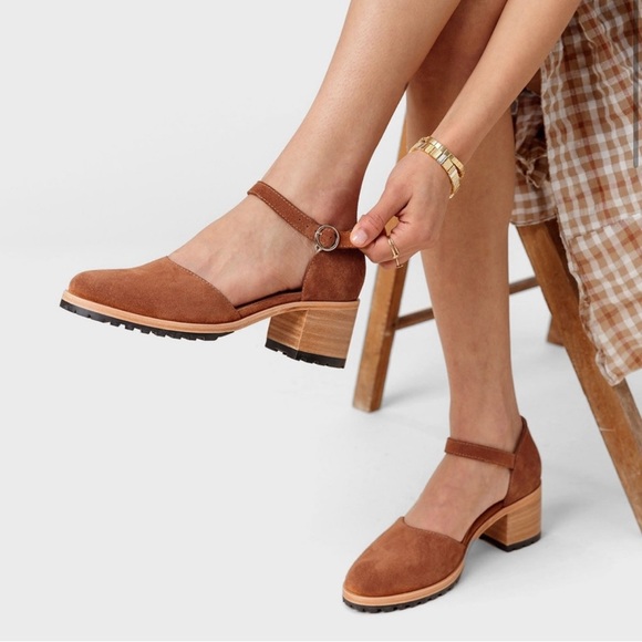Portland Leather Shoes - NIB Portland Leather Heeled Mary Jane Toffee